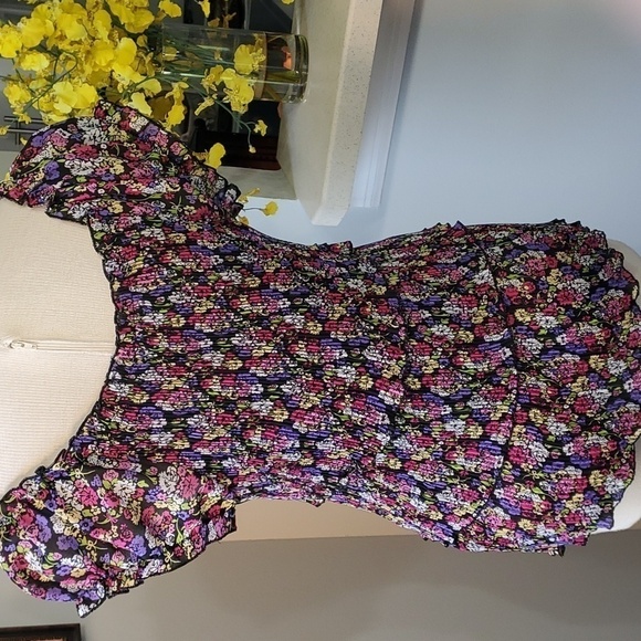 Piano, Womens top, three layers of pintucks pleats. Short sleeves size XL. Y2K - Picture 5 of 9